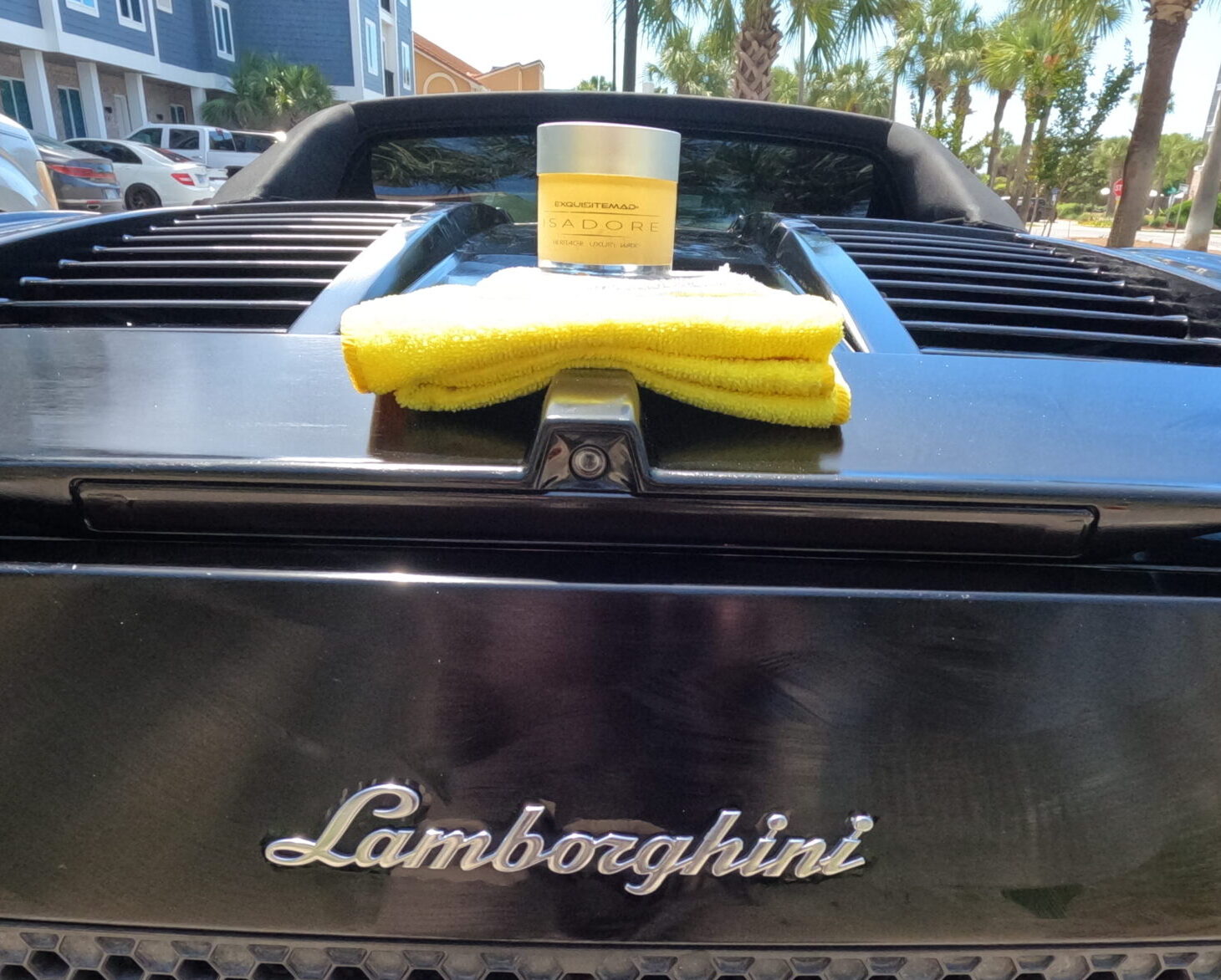 EXQUISITEMAD Isadore Heritage Luxury Wax on a Lamborghini
